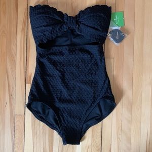 Kate Spade Scalloped Cut Out Bandeau One Piece